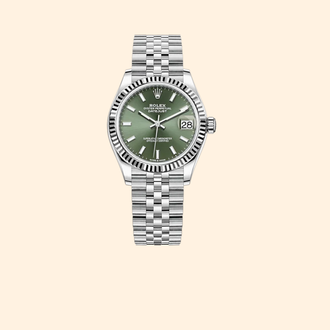 Rolex Datejust 31 Ref. 278274 31 mm Oystersteel and White Gold with Mint Green Dial