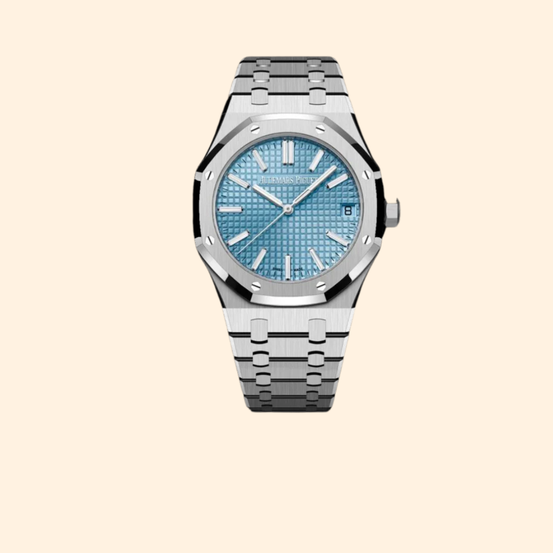 Audemars Piguet Royal Oak Ref. 15510BC.OO.1320BC.04 41 mm White Gold with Ice Blue Dial and Diamond Markers