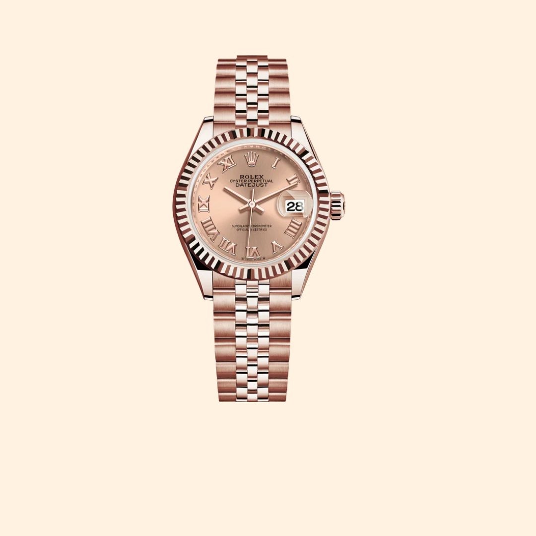 Rolex Lady-Datejust 279175 28 mm 18k Everose Gold with Rosé Dial