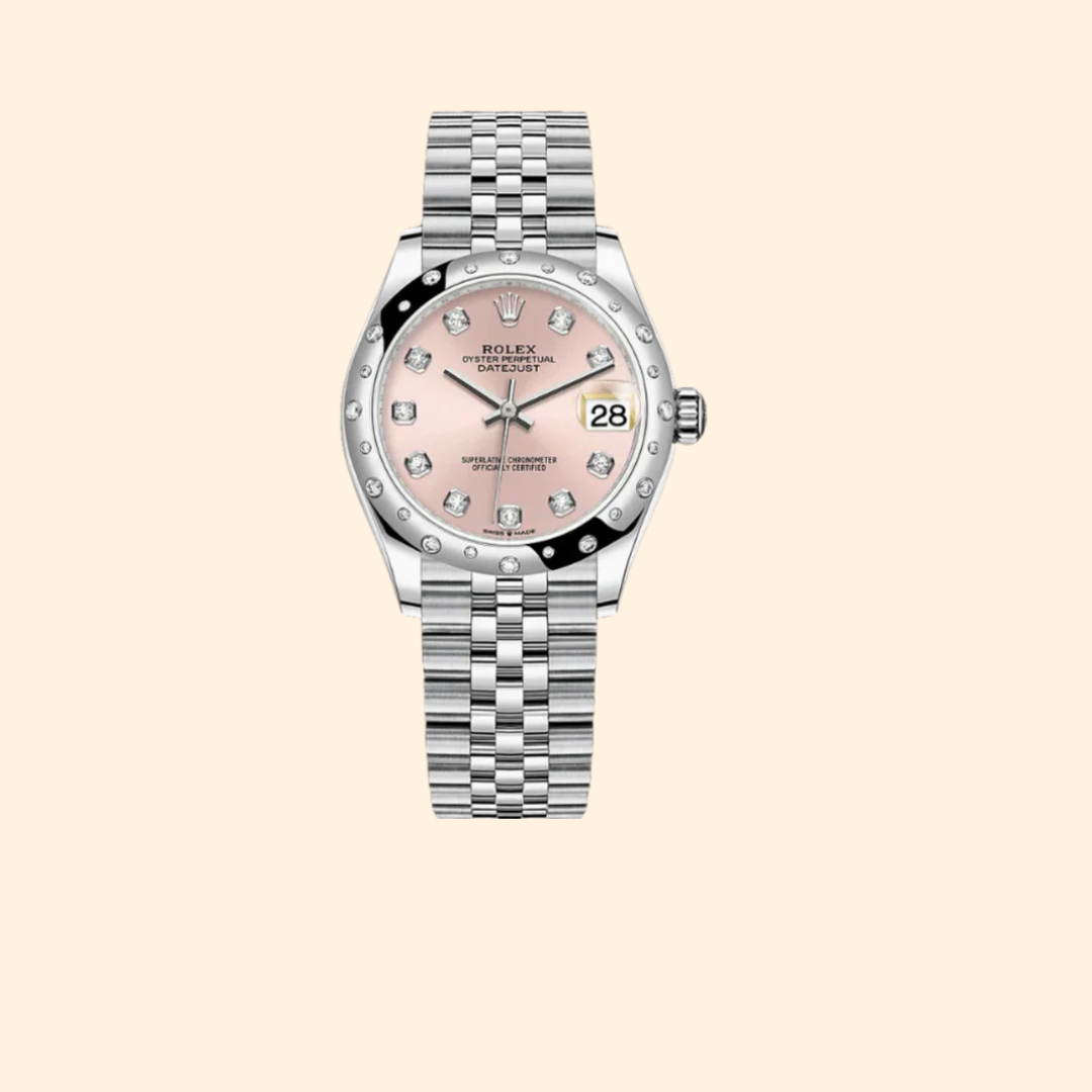 Rolex Datejust 31 Ref. 278274 31 mm White Gold and Oystersteel with Pink Diamond-Set Dial