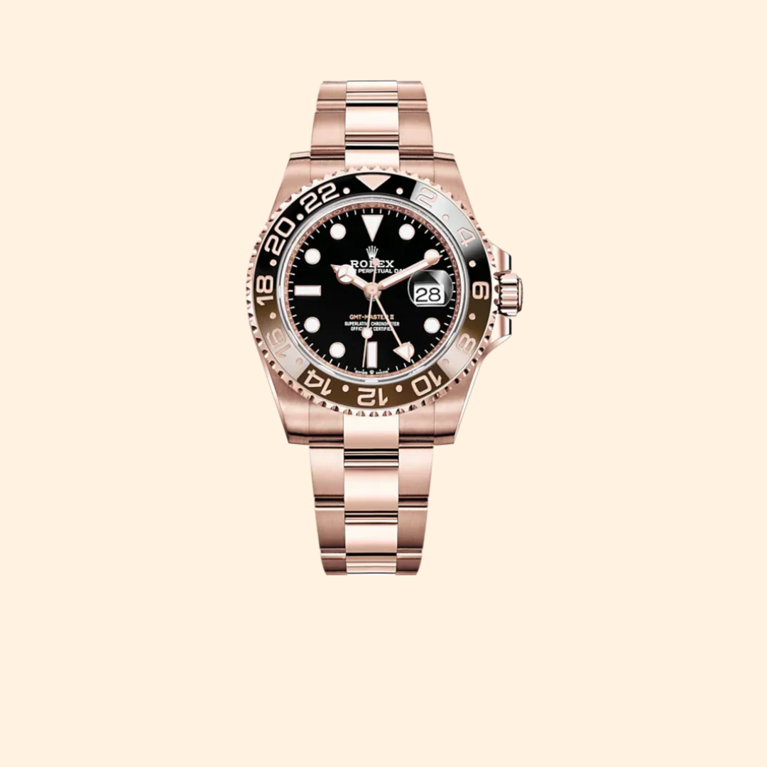 Rolex GMT-Master II Ref. 126715CHNR 40 mm Everose Gold Black Dial