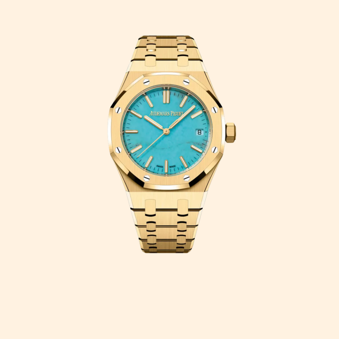 Audemars Piguet Royal Oak Ref. 15550BA.OO.1356BA.01 37 mm Yellow Gold with Turquoise Dial