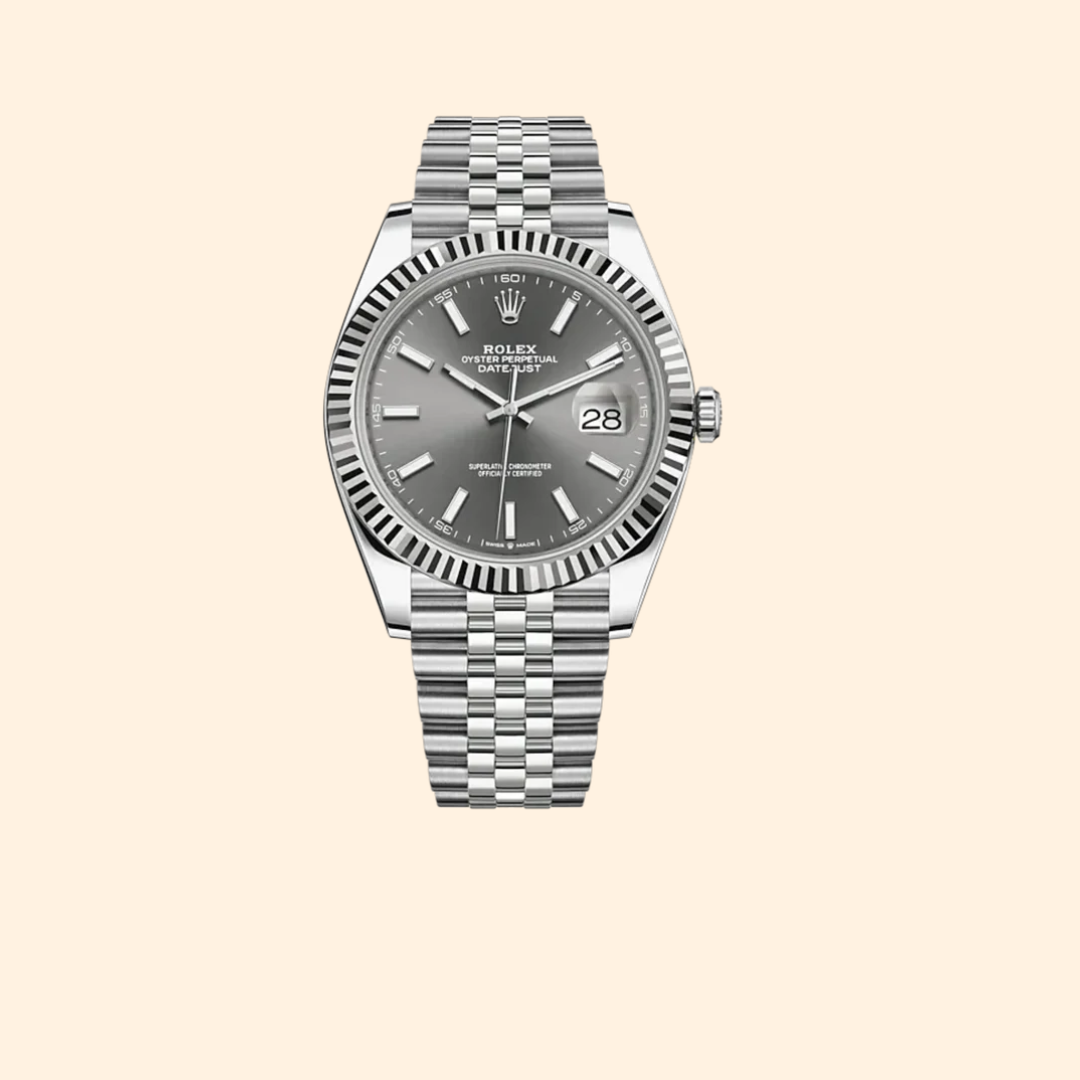 Rolex Datejust Ref. 126334 – 41MM Oystersteel & White Gold, Rhodium Stick Dial on Jubilee
