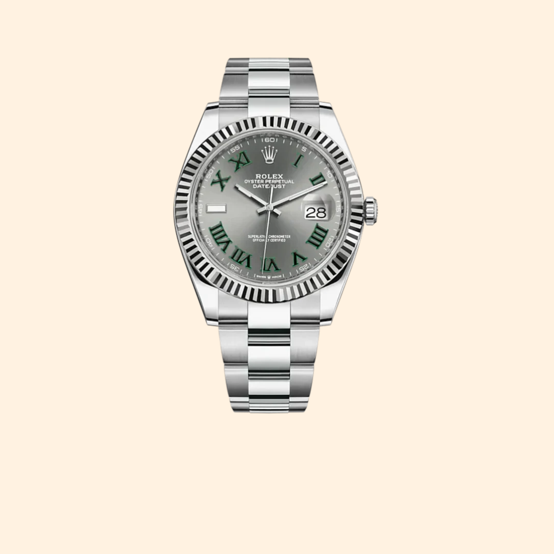 Rolex Datejust Ref. 126334 – 41MM Oystersteel & White Gold, Wimbledon Dial on Oyster Bracelet