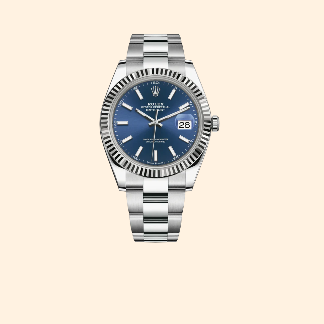 Rolex Datejust Ref. 126334 – 41MM Stainless Steel & White Gold, Blue Dial on Oyster Bracelet