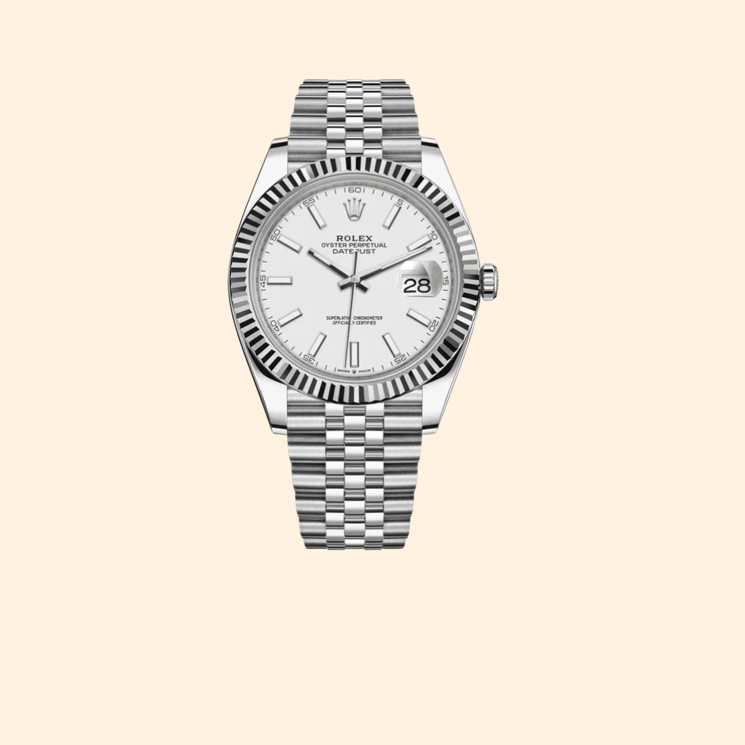 Rolex Datejust Ref. 126334 – 41MM Stainless Steel & White Gold, White Stick Dial on Jubilee
