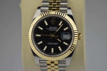 Rolex Datejust 41 126333 Black Dial 41mm Oystersteel and Yellow Gold Jubilee Bracelet