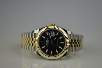 Rolex Datejust 41 126333 Black Dial 41mm Oystersteel and Yellow Gold Jubilee Bracelet