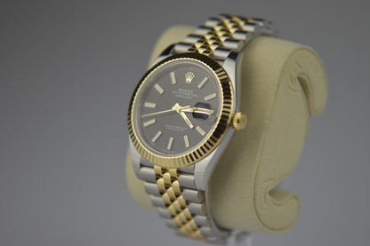 Rolex Datejust 41 126333 Black Dial 41mm Oystersteel and Yellow Gold Jubilee Bracelet