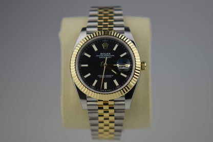 Rolex Datejust 41 126333 Black Dial 41mm Oystersteel and Yellow Gold Jubilee Bracelet