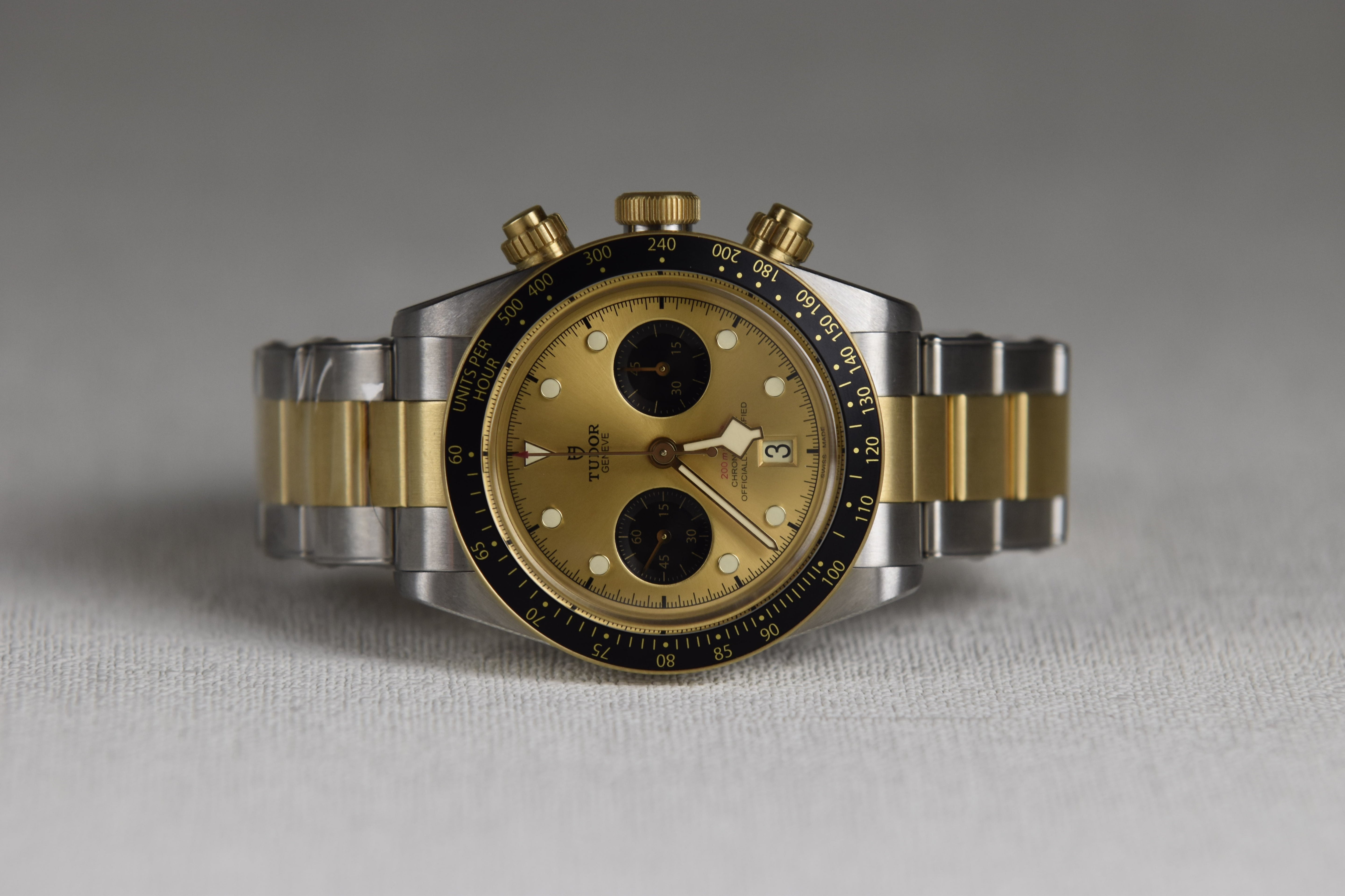 Tudor Black Bay Chrono S&G M79363N-0007 41mm Steel and Yellow Gold Champagne Dial