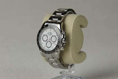 Rolex Cosmograph Daytona 126500LN 40mm Oystersteel White Dial Black Ceramic Bezel