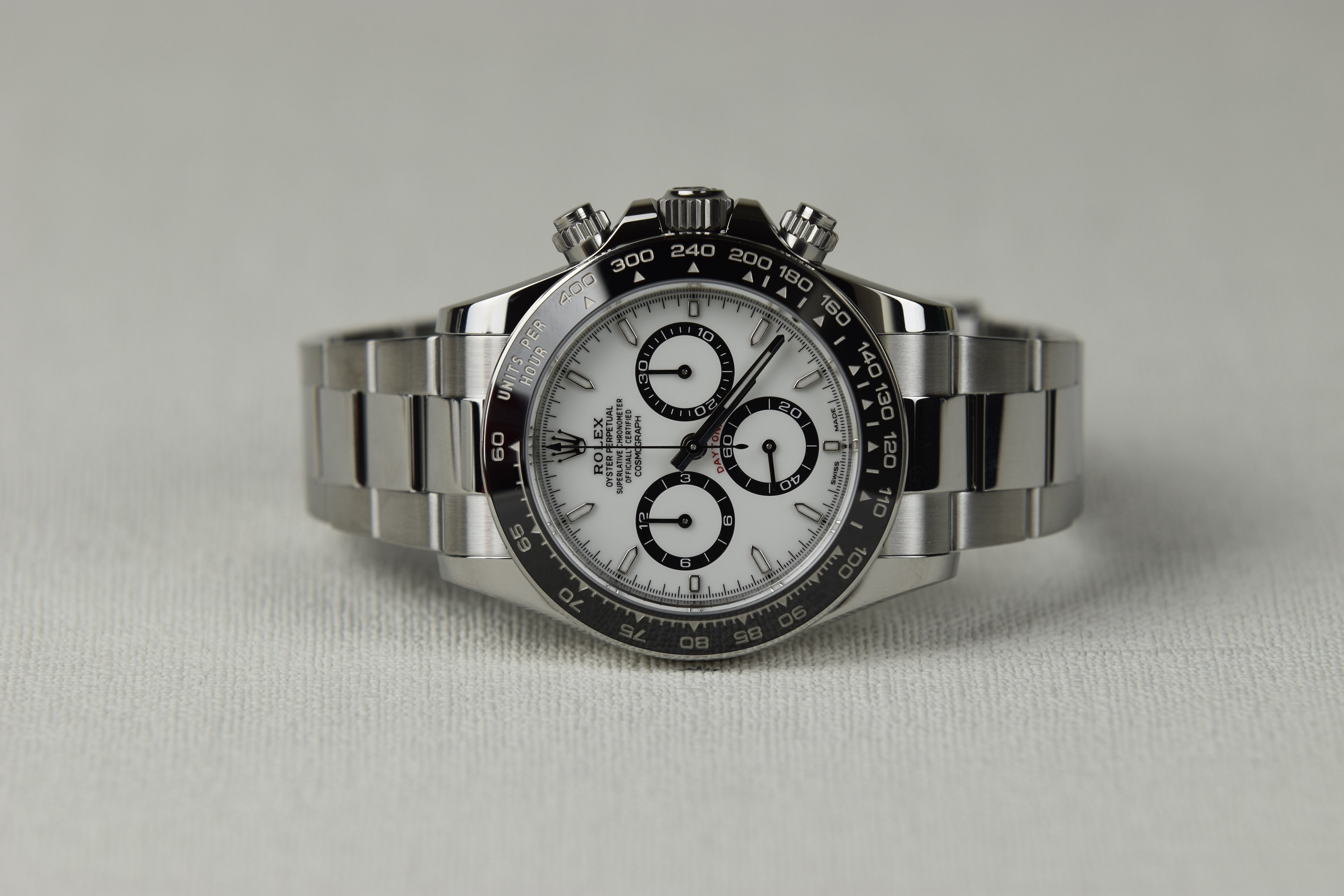 Rolex Cosmograph Daytona 126500LN 40mm Oystersteel White Dial Black Ceramic Bezel