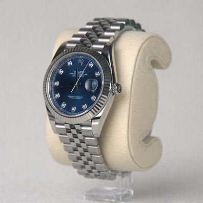 Rolex Datejust 41 126334 41mm Oystersteel White Gold Blue Diamond Dial Jubilee Bracelet