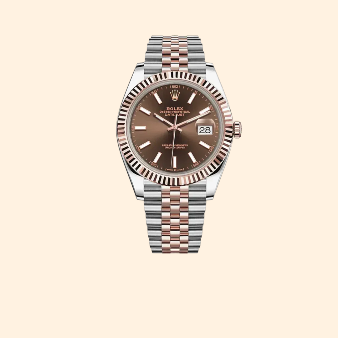Rolex Datejust Ref. 126331 Two Tone RG/SS on Jubilee Chocolate Index Dial