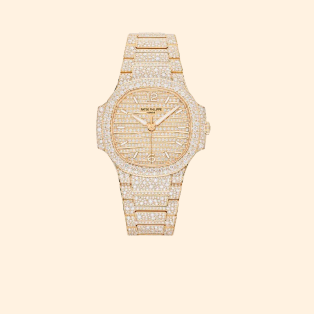 Patek Philippe Nautilus Ladies Haute Joaillerie Ref. 7118/1450R-001 27 mm Rose Gold Full Diamond-Pavé Dial & Bracelet Top Wesselton Diamonds