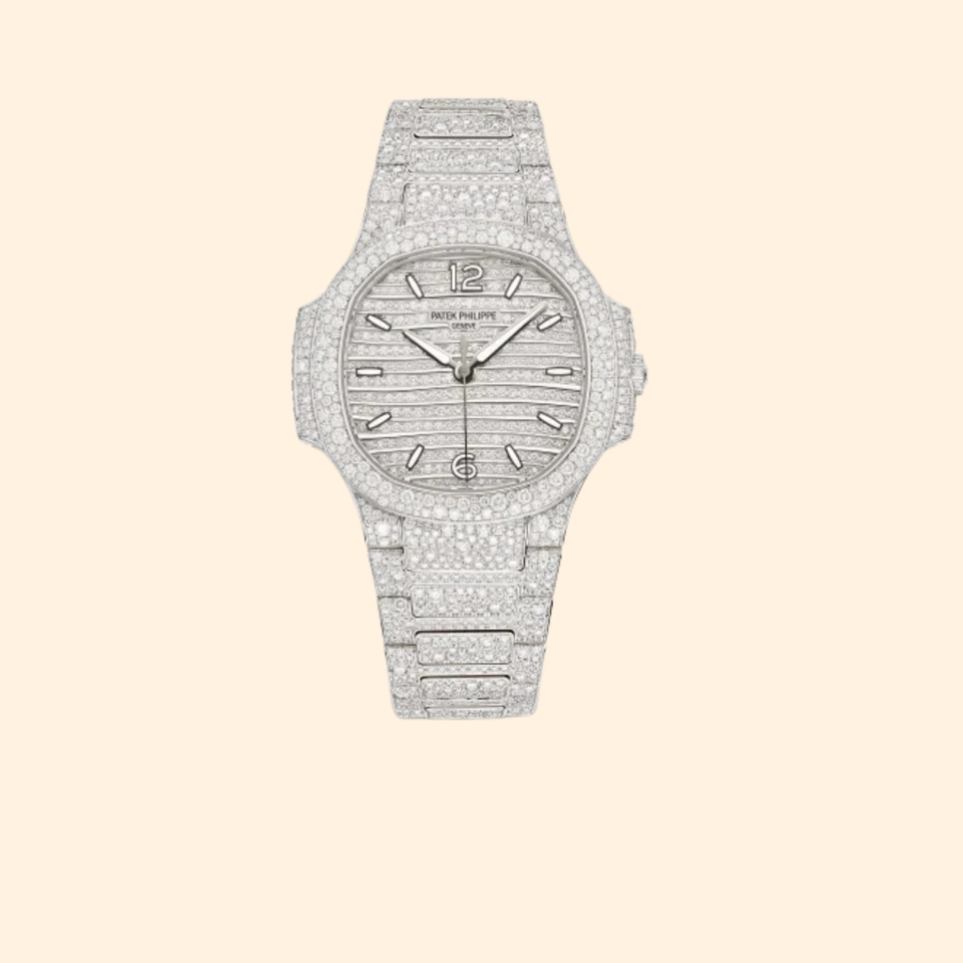 Patek Philippe Ladies Nautilus Haute Joaillerie Ref. 7118/1450R-001 White Gold Dial Top Wesselton Diamond-Paved