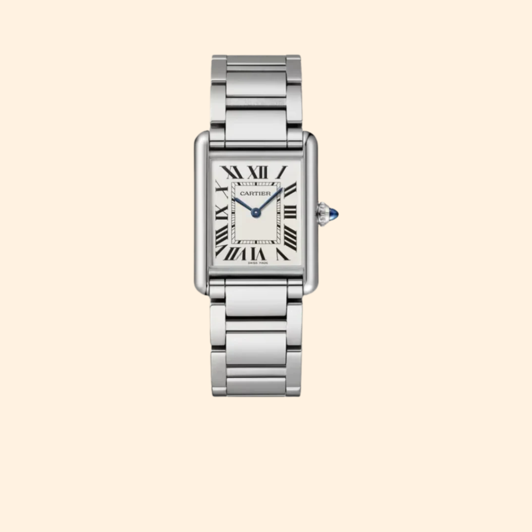 Cartier Tank 34 mm Must Watch Silver Stainless Steel