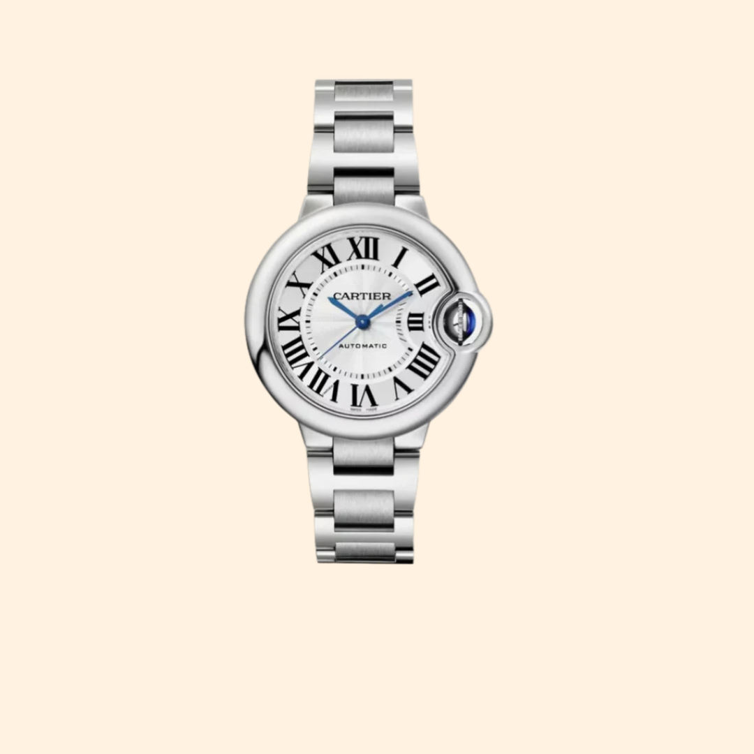 Ballon Bleu de Cartier 33 mm Stainless Steel Guilloché Silver Dial