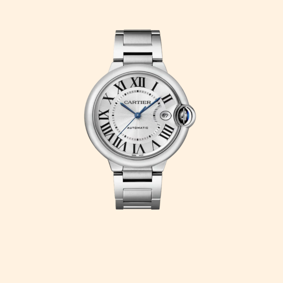 Ballon Bleu de Cartier 40 mm Stainless Steel Silver Guilloché Dial