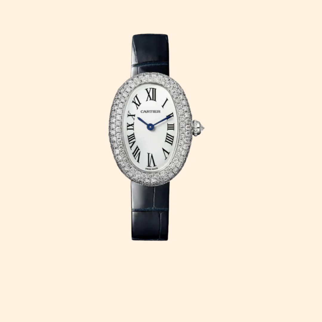 Baignoire de Cartier 32 mm 18k White Gold with Silver Dial