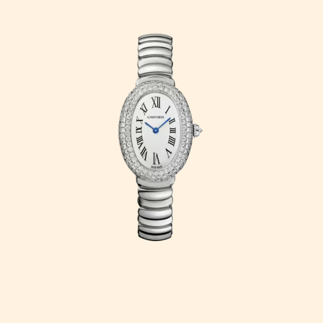 Baignoire de Cartier 31 mm 18k White Gold with Silver Dial