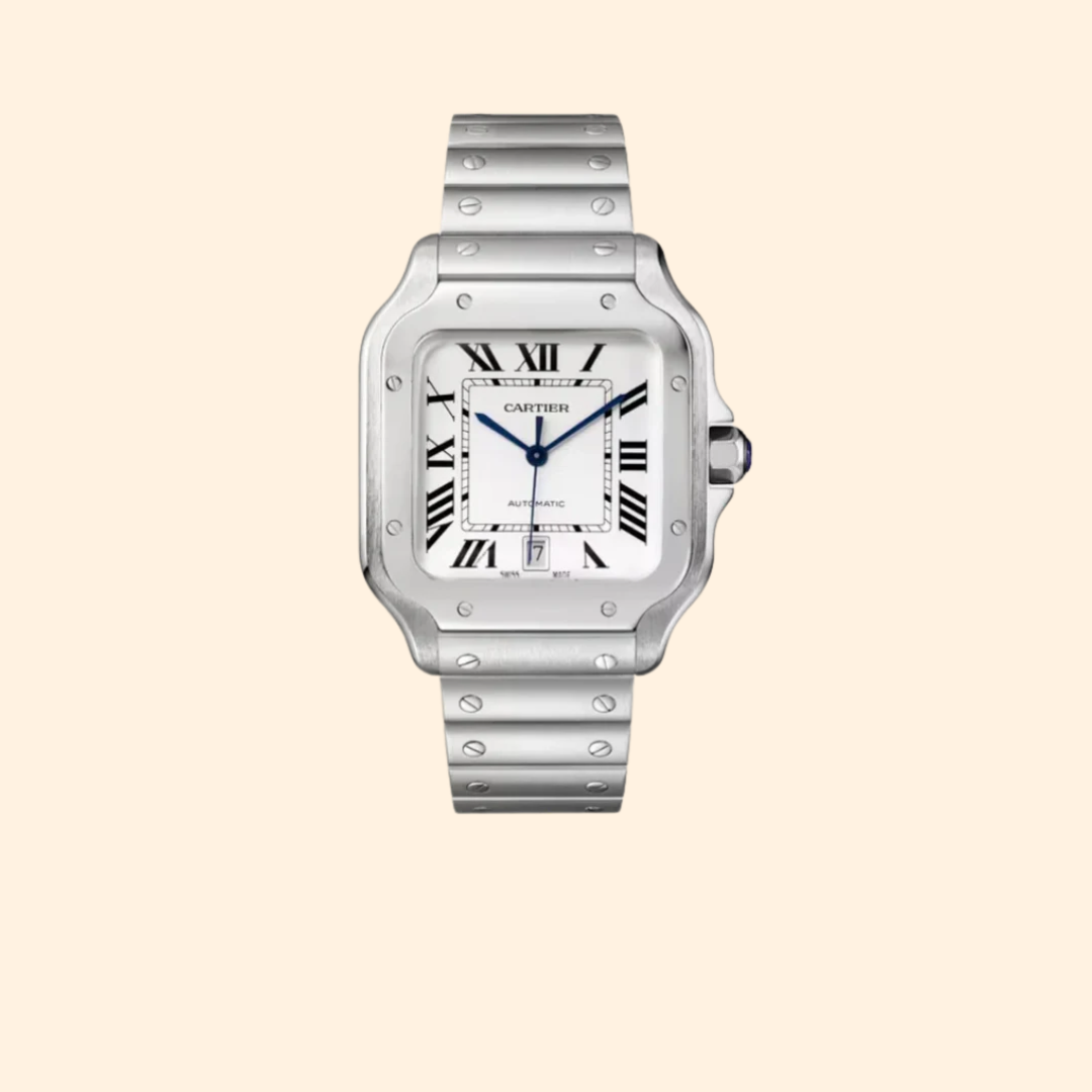 Santos de Cartier 40 mm Stainless Steel with Silver Dial