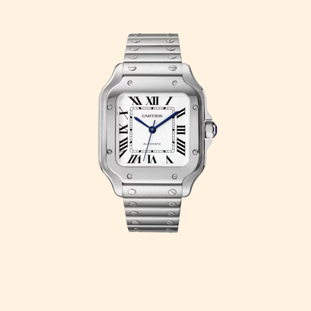 Santos de Cartier 35 mm Stainless Steel with Silver Dial