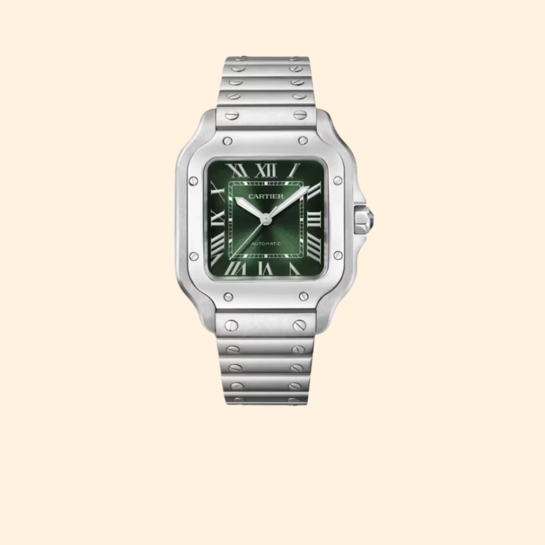 Cartier Santos 35 mm Green Stainless Steel