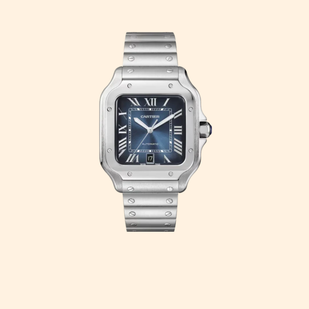 Santos de Cartier 40 mm Stainless Steel with Blue Dial