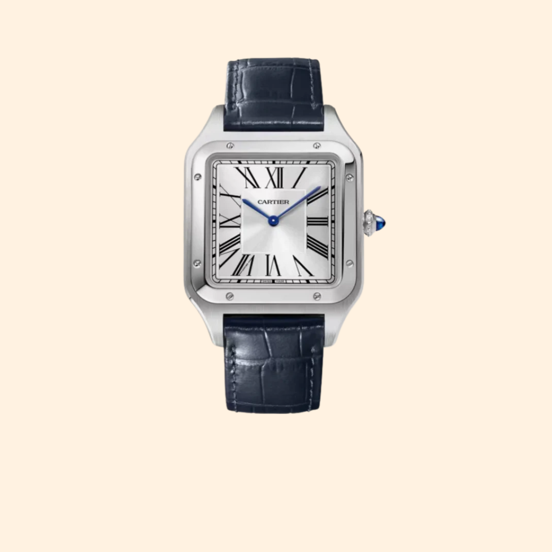Cartier Santos Dumont 47 MM Silver Stainless Steel
