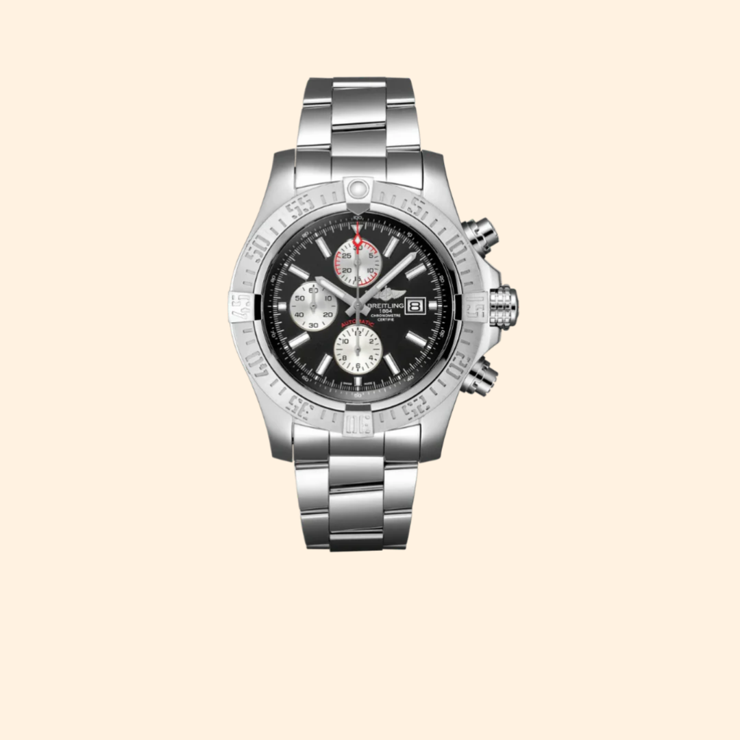 Breitling Super Avenger II 48 MM Stainless Steel Black Dial