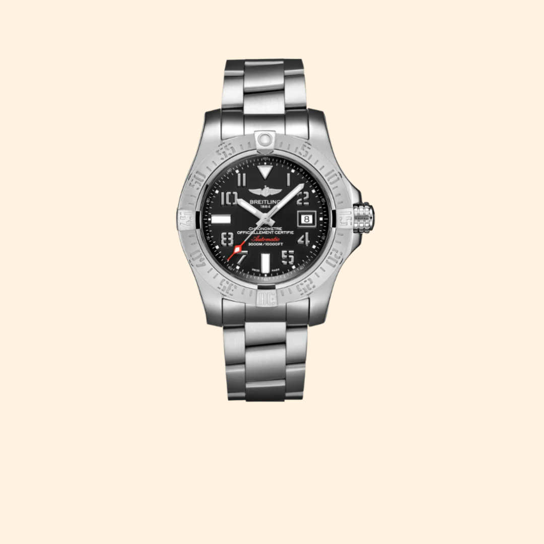 Breitling Avenger II Seawolf 45 MM Stainless Steel with Black Dial