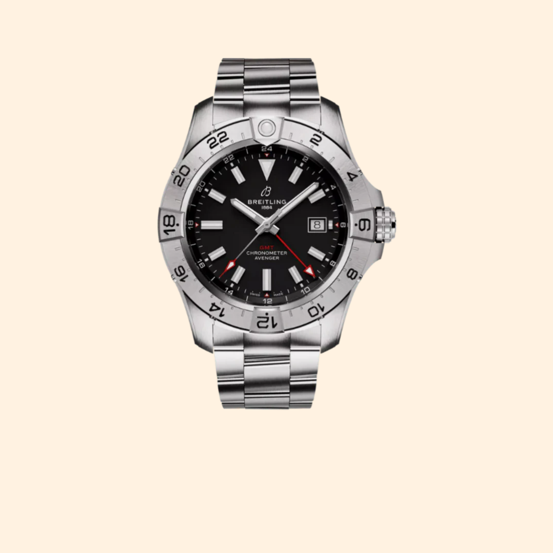 Breitling Avenger Automatic GMT 44 mm Stainless Steel Black Dial