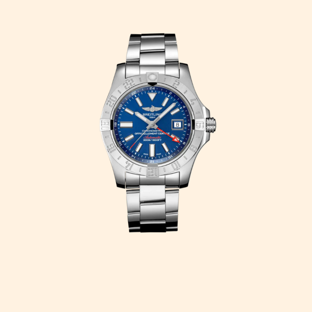Breitling Avenger II GMT 43MM Stainless Steel with Blue Dial