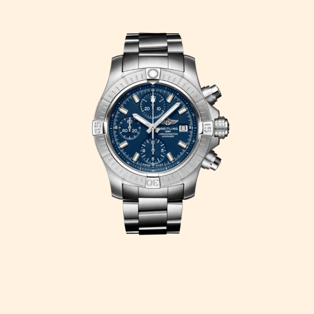 Breitling Avenger Chronograph 43 Stainless Steel Blue Dial