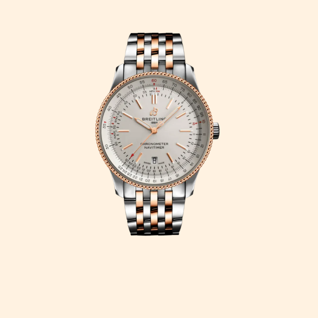 Breitling Navitimer Automatic 41 Stainless Steel and 18K Rose Gold with Cream Dial