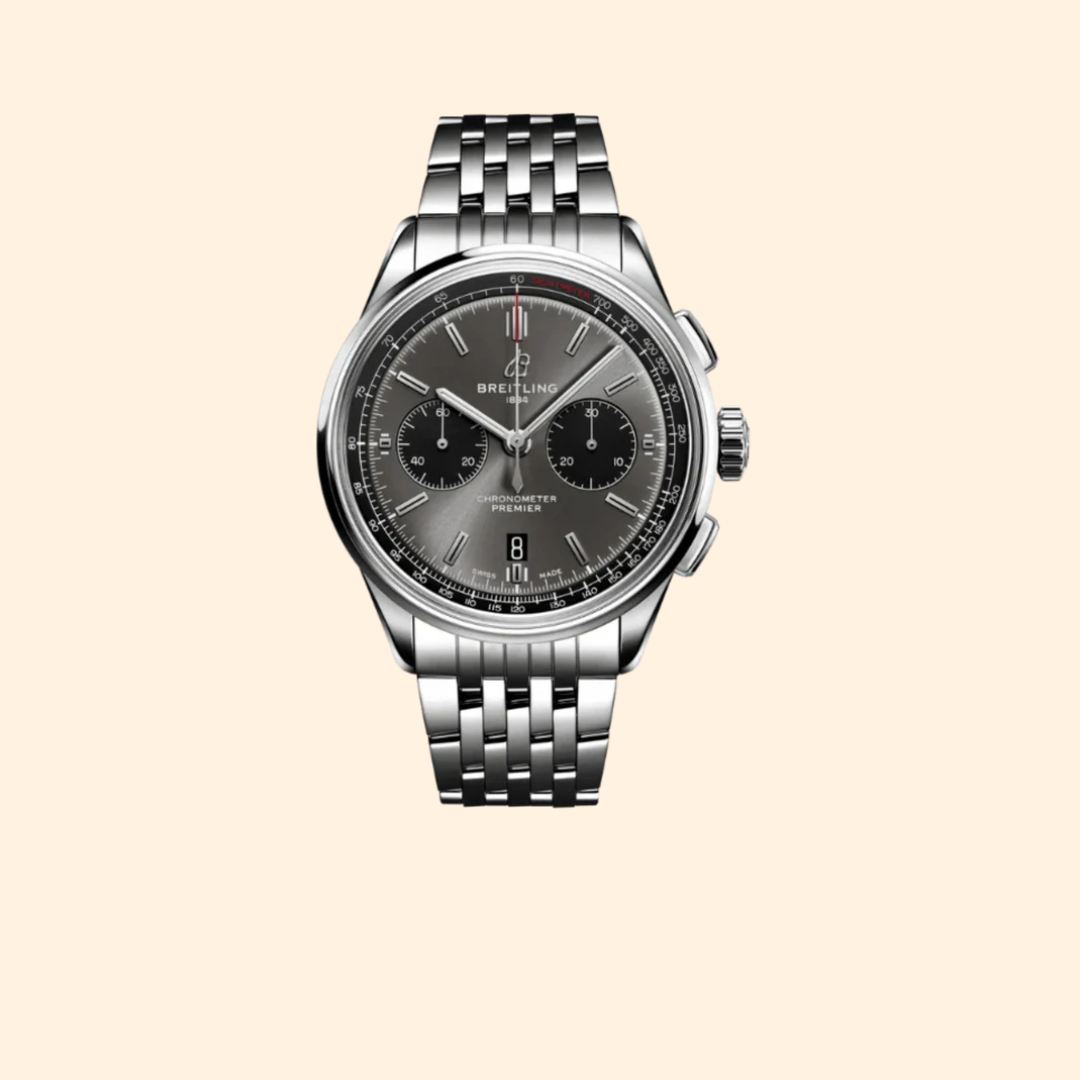 Breitling Premier B01 Chronograph 42 mm Stainless Steel with Anthracite Black Dial