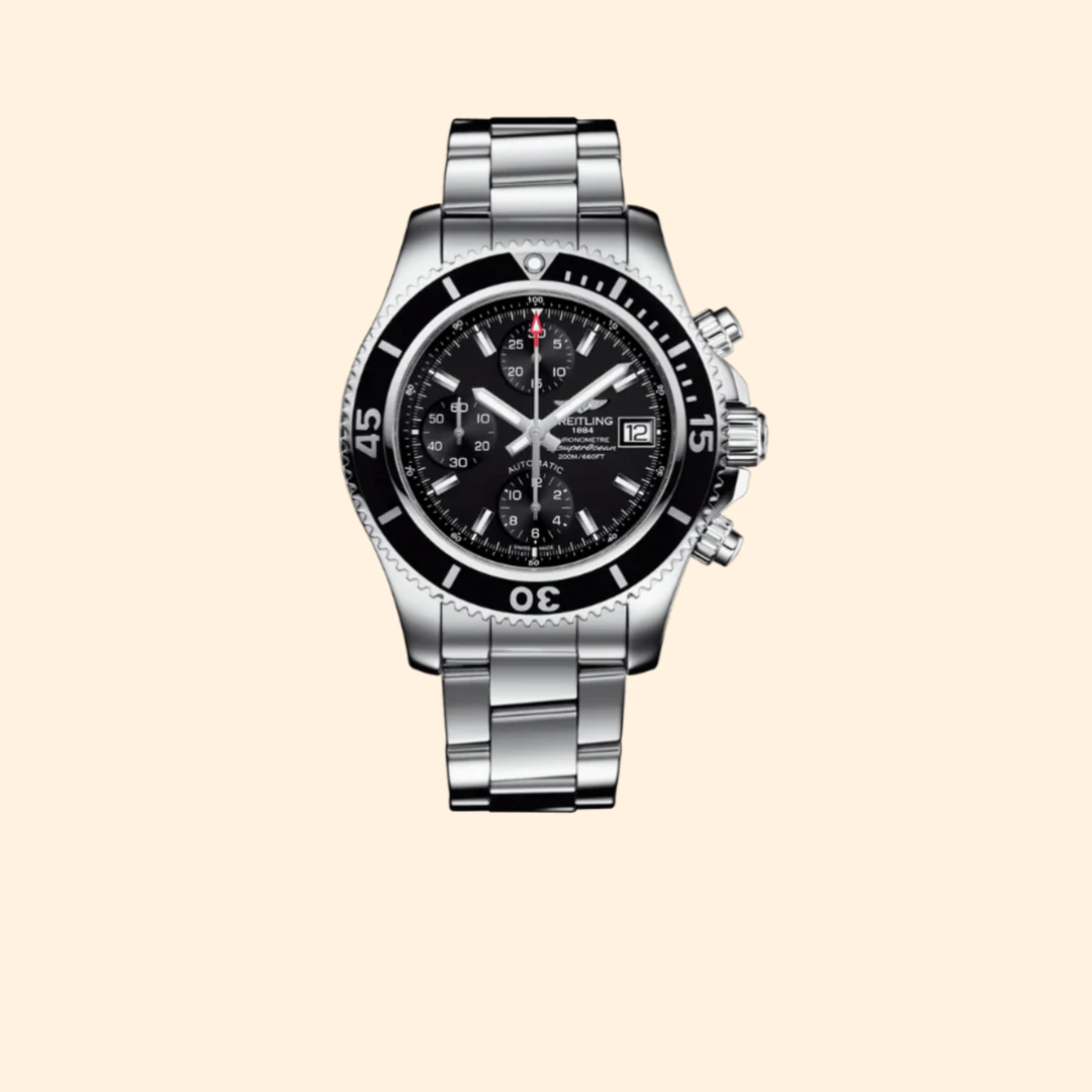 Breitling Superocean Chronograph 42 Stainless Steel with Black Dial