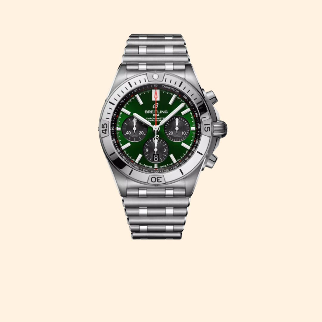 Breitling Chronomat B01 42 mm Stainless Steel with Green Dial