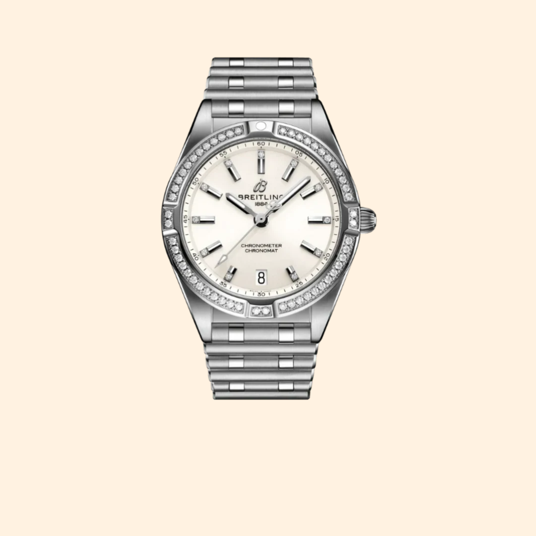 Breitling Chronomat 32 MM Stainless Steel with White Dial