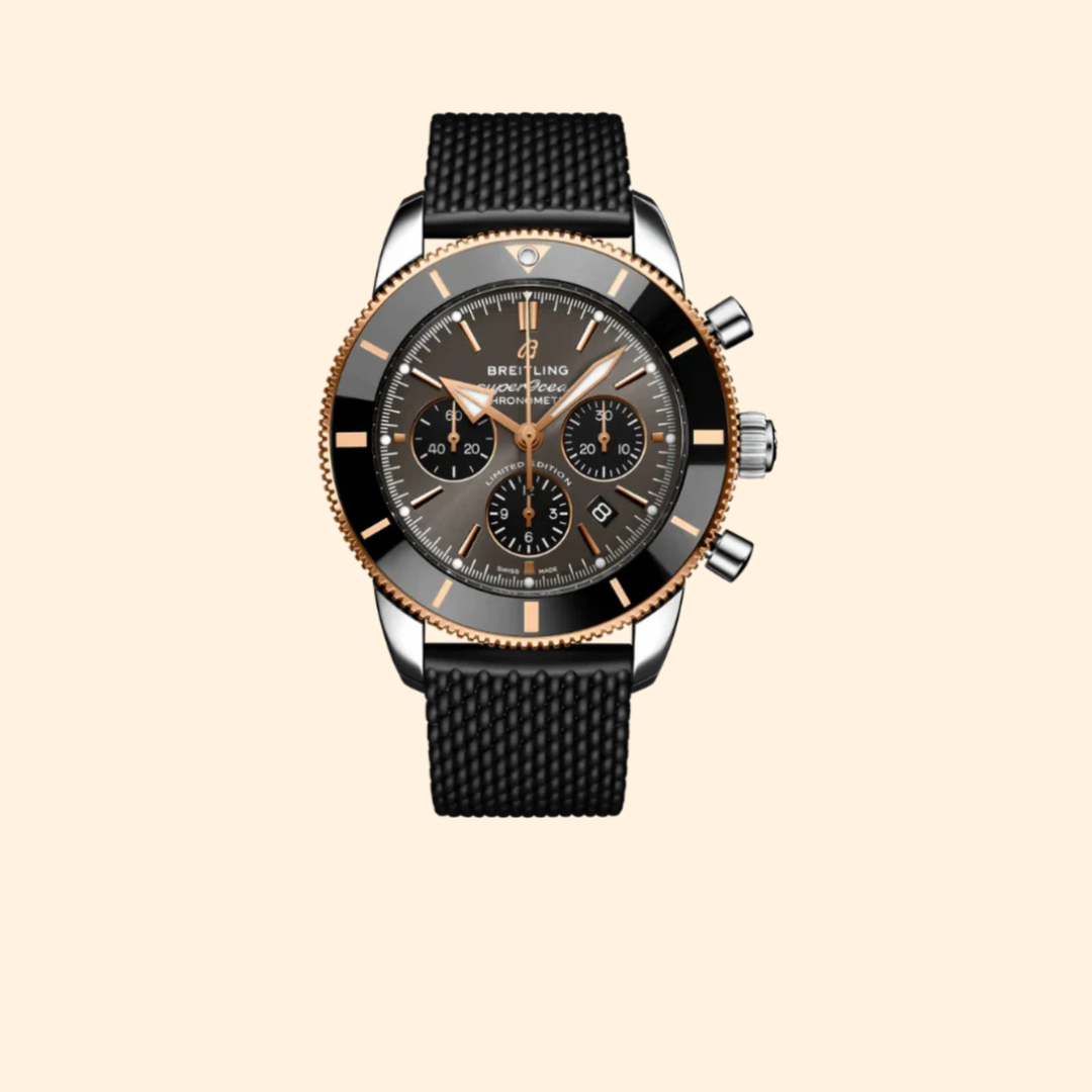 Breitling Superocean Heritage B01 Chronograph 44 mm Stainless Steel & 18k Rose Gold with Black Eye Gray Dial