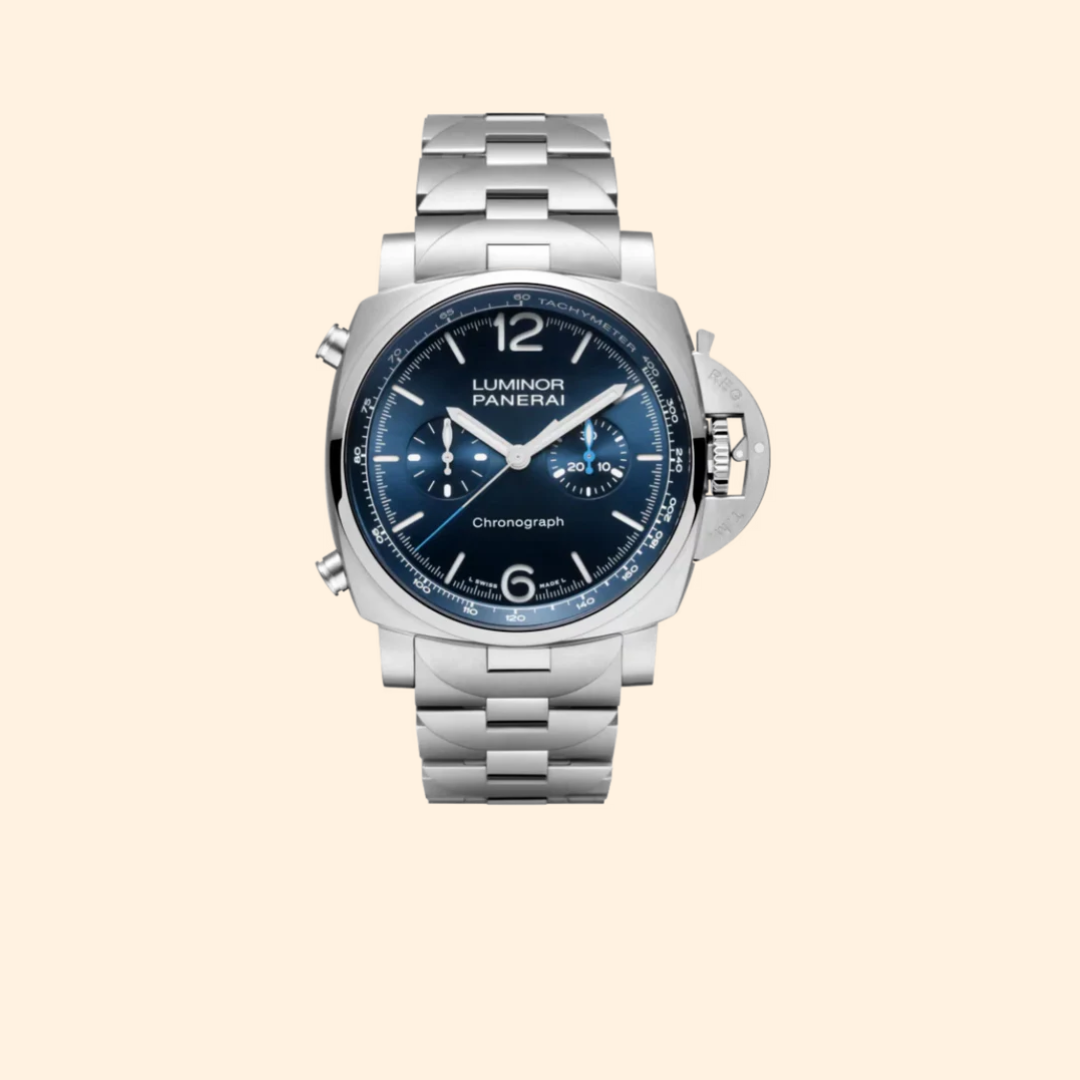 Panerai Luminor Chrono PAM01110 44 mm Stainless Steel Blue Dial