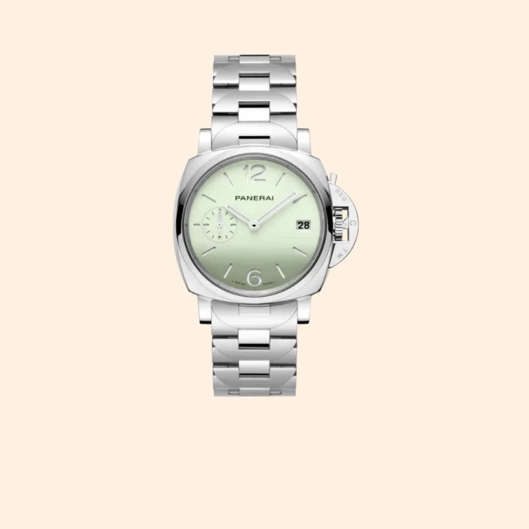 Panerai Luminor Due Pastello PAM01311 38 mm Stainless Steel with Green Dial