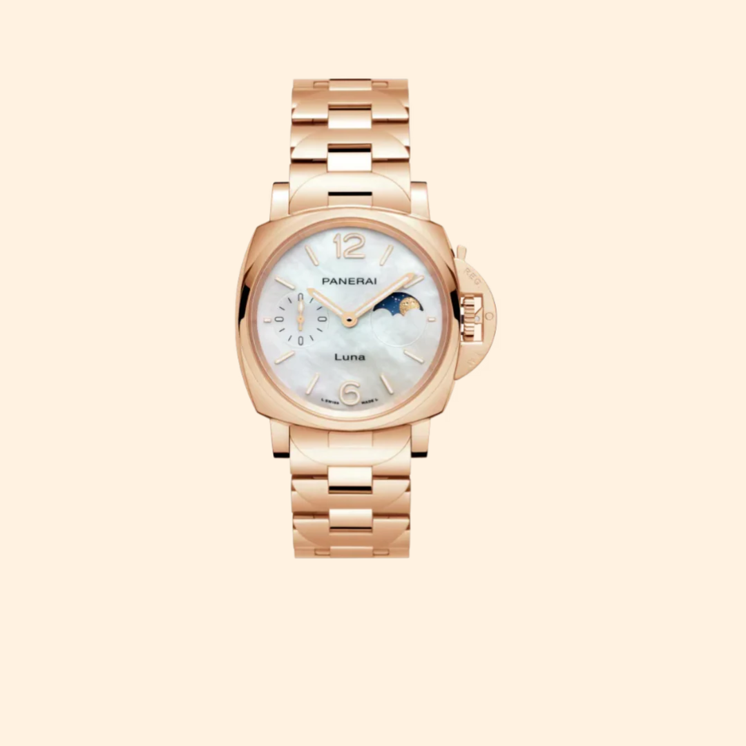 Panerai Luminor Due Luna TuttoOro PAM01504 38 mm Goldtech™ with Mother of Pearl Dial