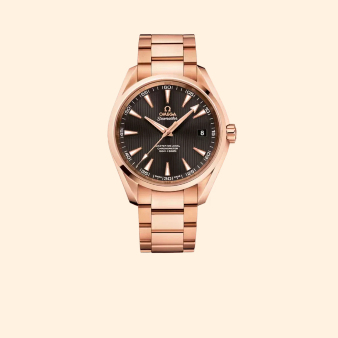 Omega Seamaster Aqua Terra 150M 41 mm Red Gold with Grey Dial