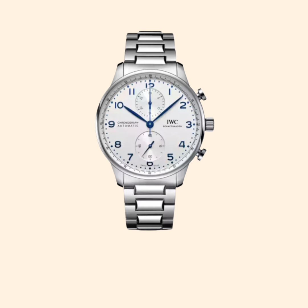 IWC Portugieser Chronograph 41 mm Stainless Steel White Dial