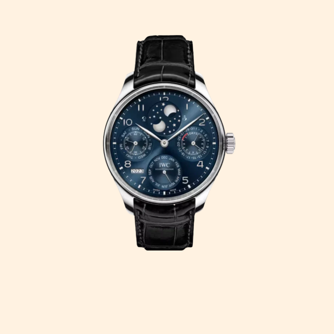 IWC Portugieser Perpetual Calendar 44 mm White Gold Blue Dial