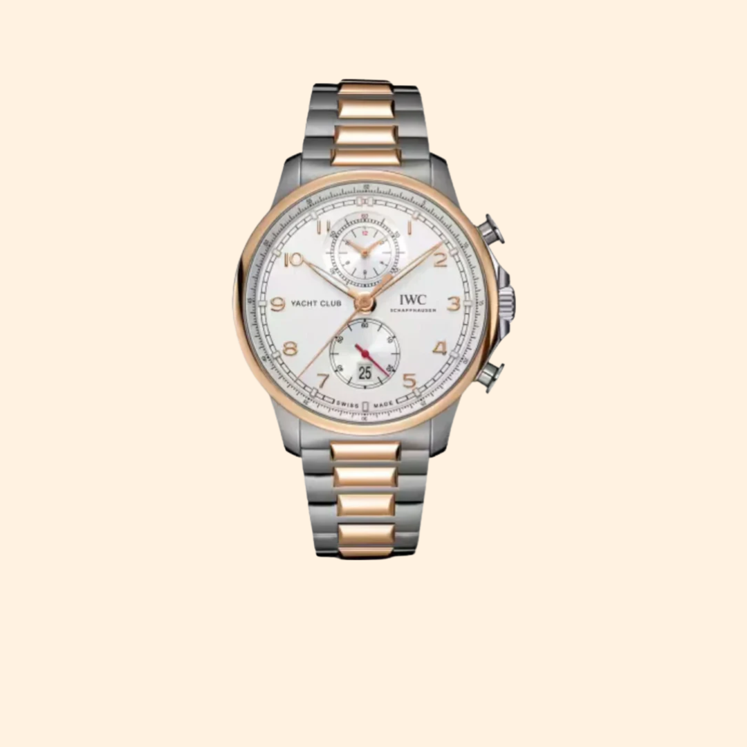 IWC Portugieser Yacht Club Chronograph 45 mm Stainless Steel & Gold White Dial