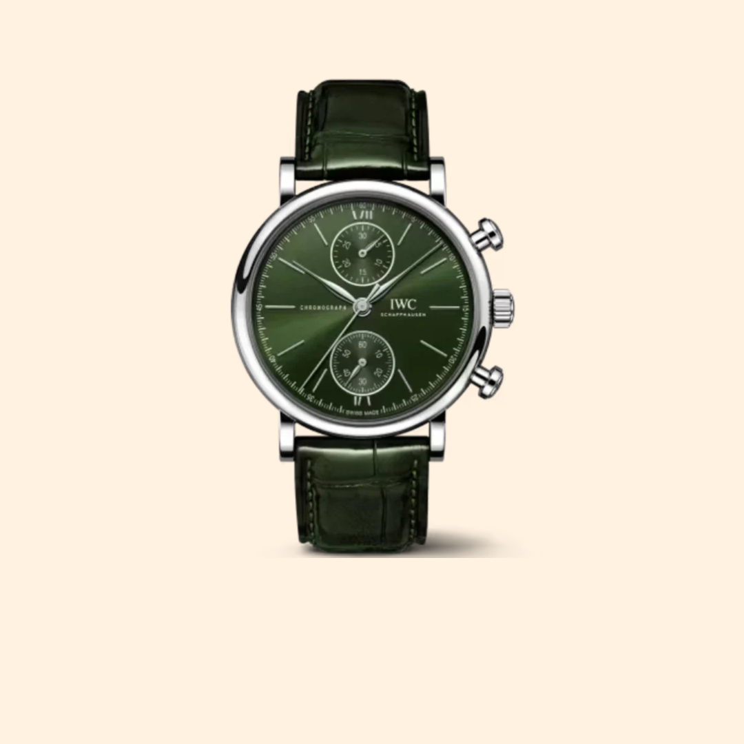 IWC Portofino Chronograph 39 mm Stainless Steel with Green Dial